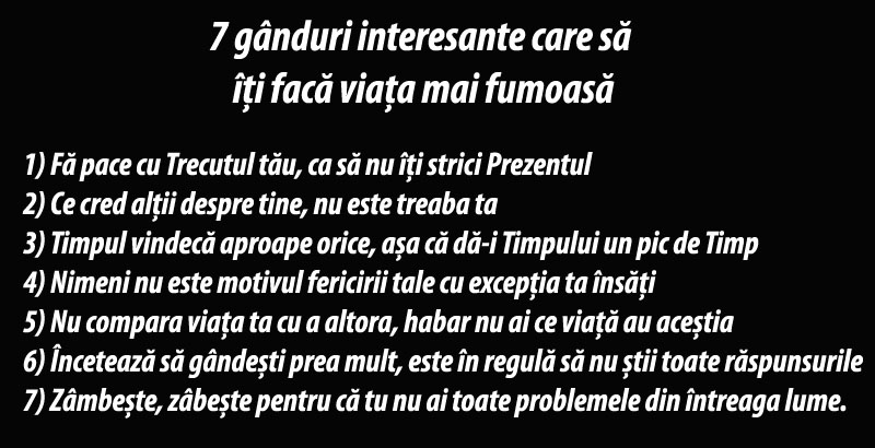 gânduri interesante